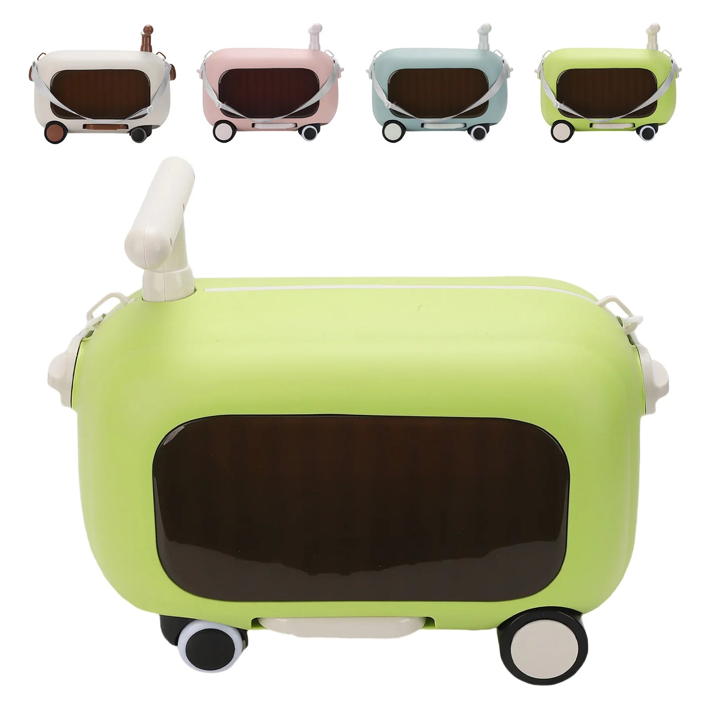 Kids Luggage Kids Ride-On Luggage 90 Degree Folding Pedal Large Capacity Multi-Functional Toddler Rideable Suitcase for Travel