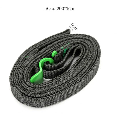 200cm Camping Outdoor Travel Equipment Durable Quick Release Luggage Strap with Stainless Steel Buckle Hook Release Type Gear