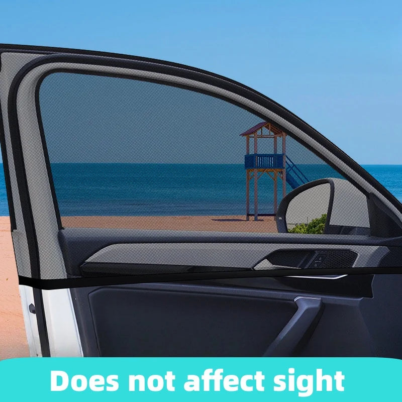 Car Sunshade Mosquito Net Curtain, Breathable Window Mesh, Sun & Insect Protection, Easy Install, for Vehicle & Camping