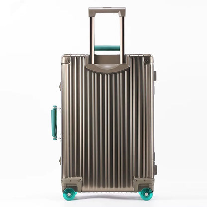 All Aluminum-Magnesium Suitcase Travel Rolling Luggage Alloy Trolley Case Bag with Spinner Silent Wheel TSA Lock Carry-On Cabins