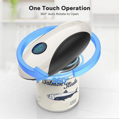 N18R Electric Can Opener, Rechargeable Electric Can Opener for Seniors with Arthritis, Smooth Edge, Food-Safe, Side CutOpener