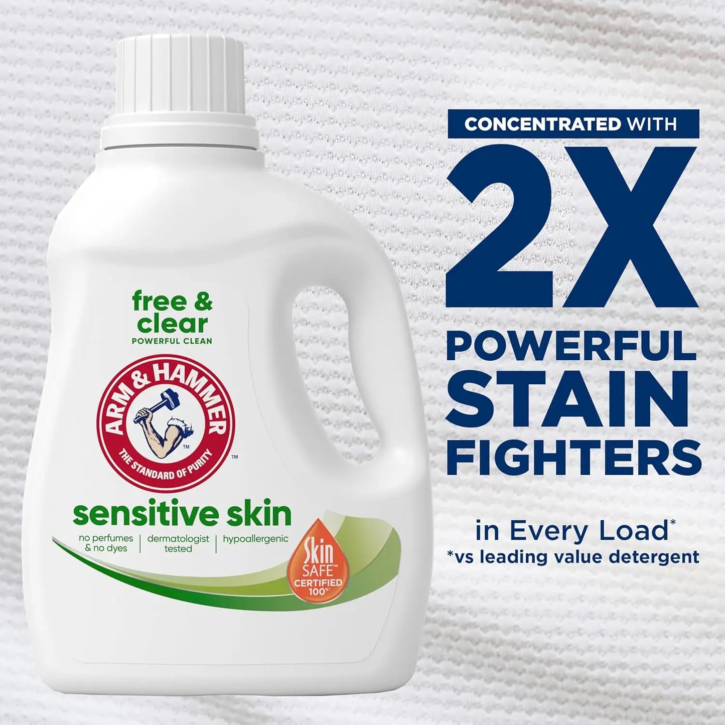 Sensitive Skin Free & Clear Liquid Laundry Detergent, 105 fl oz for 105 Loads - Gentle and Effective