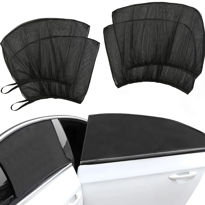 Car Sunshade Mosquito Net Curtain, Breathable Window Mesh, Sun & Insect Protection, Easy Install, for Vehicle & Camping