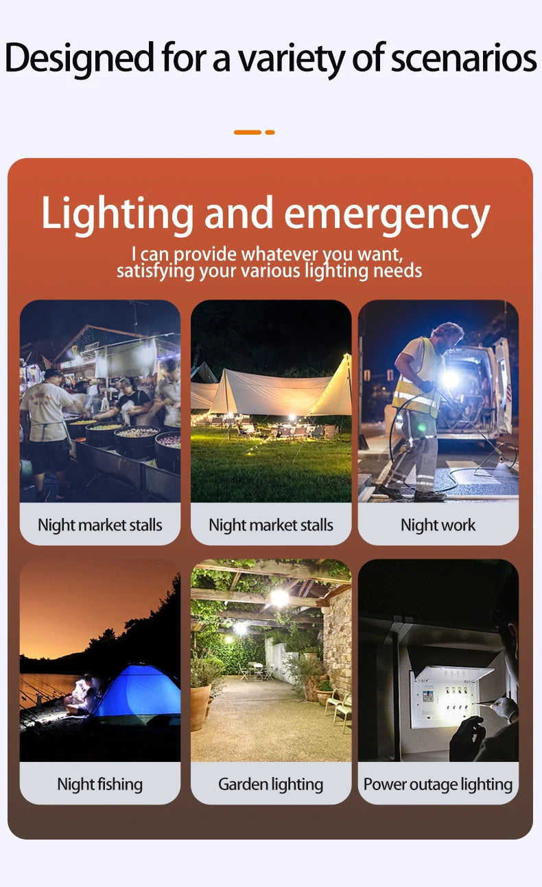 Camping Light LED Lantern Portable 4 Lighting Modes Hanging Rechargeable Outdoor Tent Emergency Light Camping with Magnet