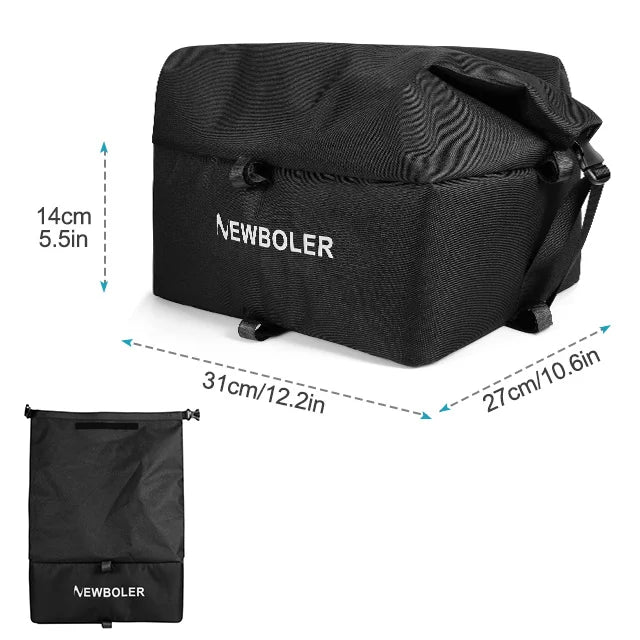 NEWBOLER E-Bike Luggage Rack Bag Heavy Metal Large Capacity Bicycle Rear Rack Basket Outdoor Travel Shopping MTB Road Bicycle