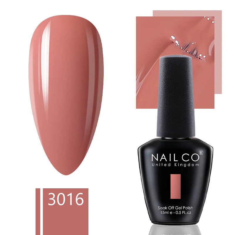 NAILCO 15ml Gel Nail Polish Nude Pink Gellak Color Series Gel Lacquer Set For Nails Glitter UV Nail Art LED Flower Gel Varnishes