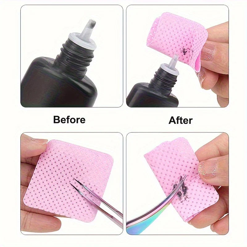 20/100/200/400/600pcs Lint-Free Nail Wipes Gel Cleansing Tissues Aluminum-Free Nail Polish Remover Pads for NaiArt Beauty Cleaning Care Tool