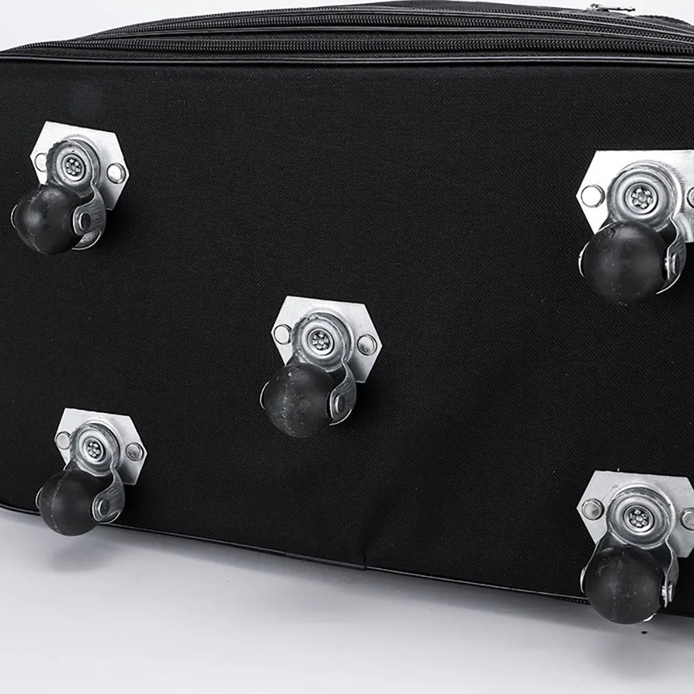 Travelling Pack Wheels For Women Men Expandable Foldable Trolley Luggage Versatile Black Suitcase for Weekend Trip Overnight Bag
