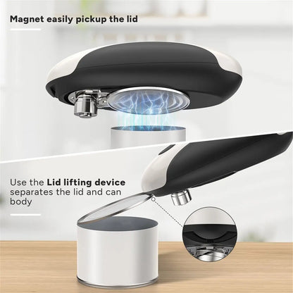 N18R Electric Can Opener, Rechargeable Electric Can Opener for Seniors with Arthritis, Smooth Edge, Food-Safe, Side CutOpener