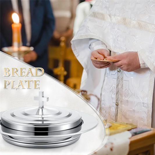 Holy Communion Tray Withcover Communion Plates Polished Church Supplies Ware Sets Plate Church Supplies Set
