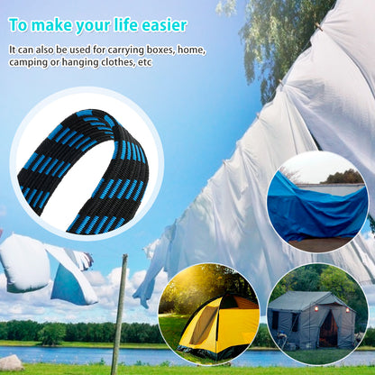 5Pcs Bungee Cords Elastic Bungees Cords with Hooks Heavy Duty Luggage Bungee Straps Anti-slip Flat Elasticity Rope for
