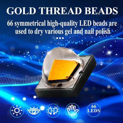 Professional SUN BM-11 2-in-1 Nail LED/UV Nail Lamp Machine With 66 LEDs And Four Timers for Nail Gel Polish Curing Manicure
