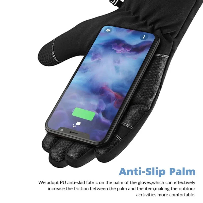 Winter Gloves -40 ℃ Waterproof Thermal Touch Screen Thermal Windproof Warm Gloves Cold Running Riding Sports Hiking Ski Gloves