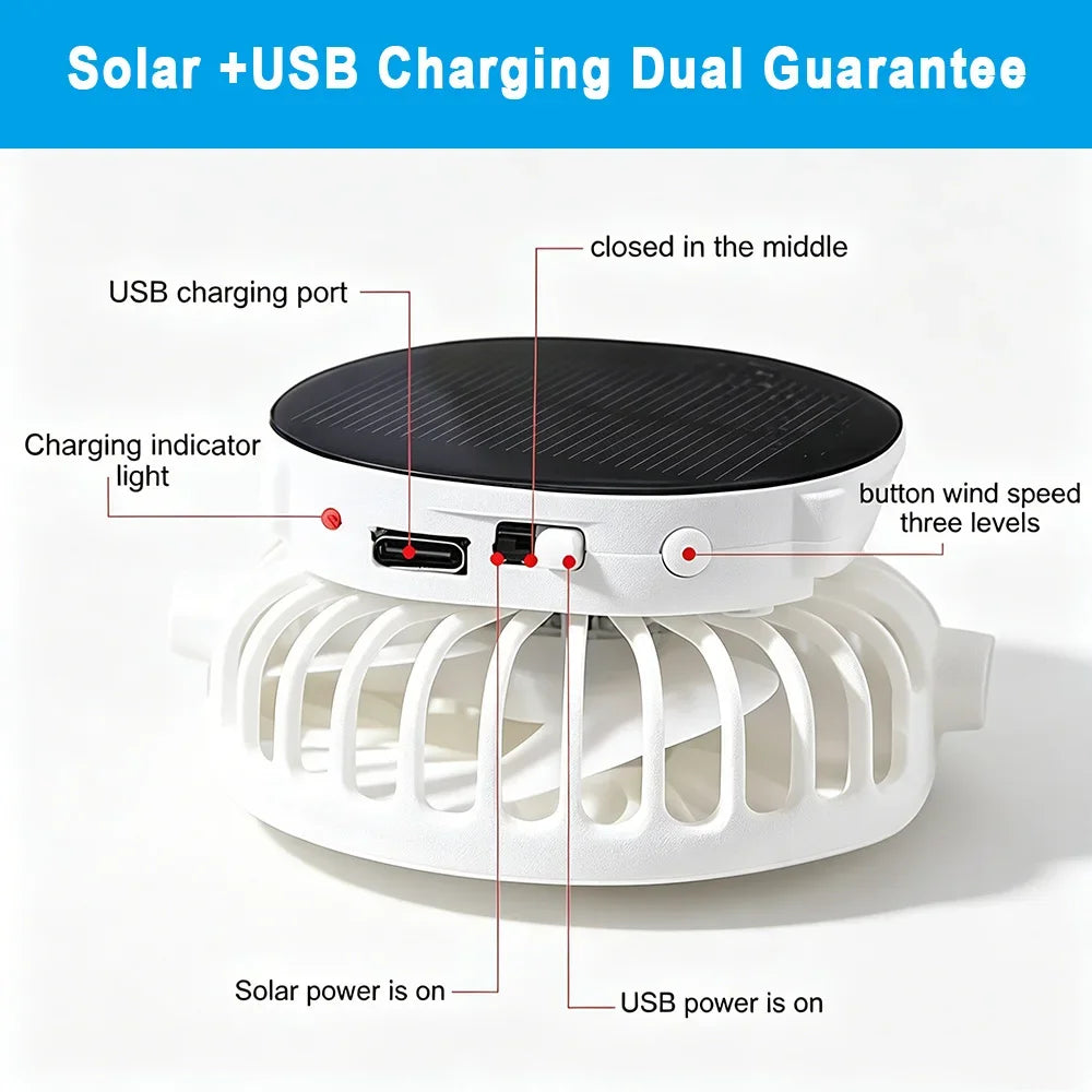 Solar Powered Fan Hat Cooling Baseball Hat Fishing Camping Beach Hats with Solar Fans Summer USB Charging Sun Hats for Men Women