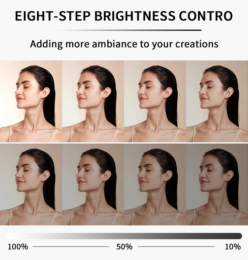 Desiontal RGB Video Light LED Camera Light 360° Full Color CRI 95+ 3000-6500K Dimmable Panel Lamp with 3 Cold Shoe 1500mAh