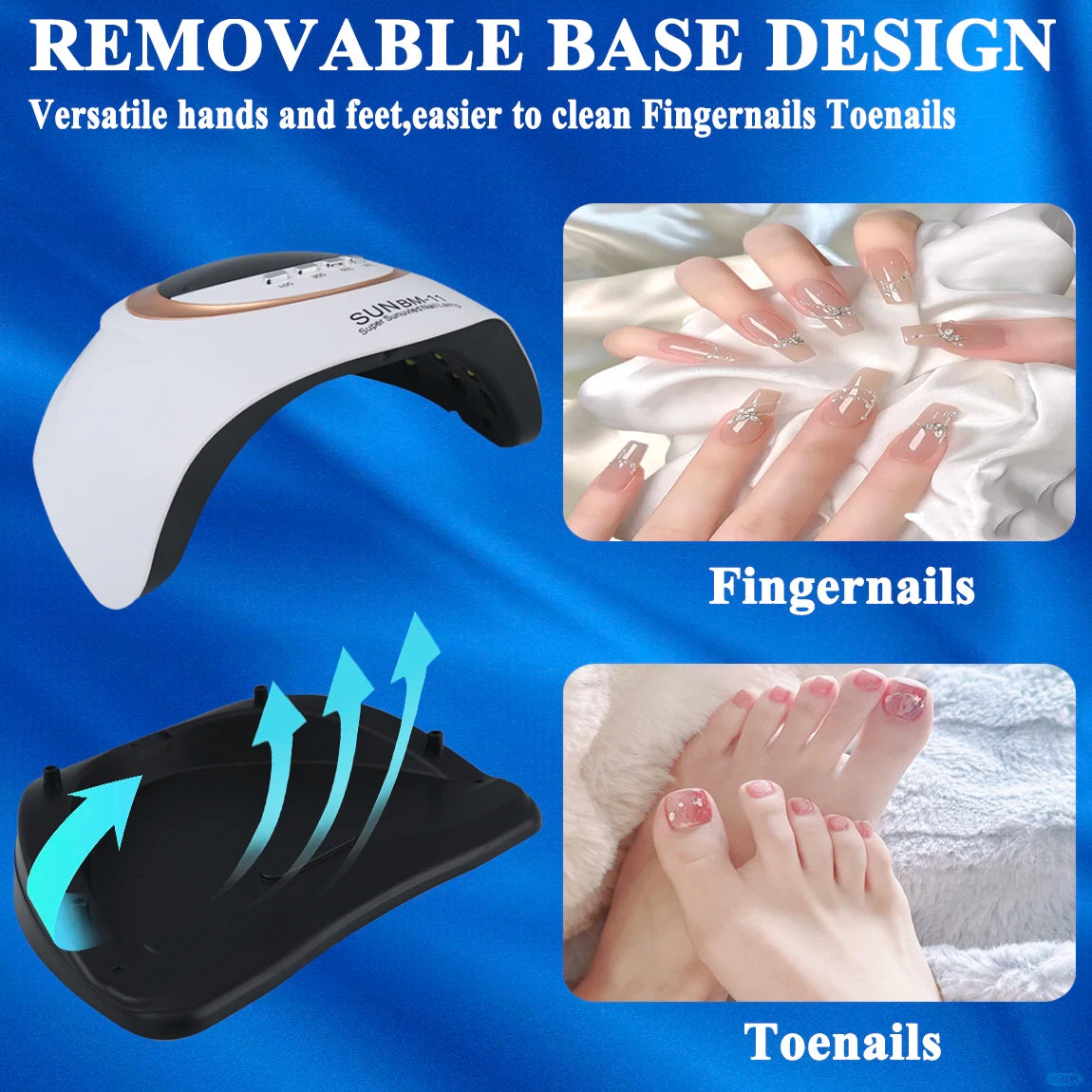 Professional SUN BM-11 2-in-1 Nail LED/UV Nail Lamp Machine With 66 LEDs And Four Timers for Nail Gel Polish Curing Manicure