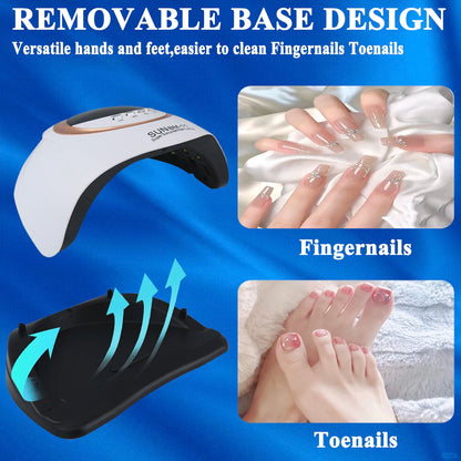 Professional SUN BM-11 2-in-1 Nail LED/UV Nail Lamp Machine With 66 LEDs And Four Timers for Nail Gel Polish Curing Manicure