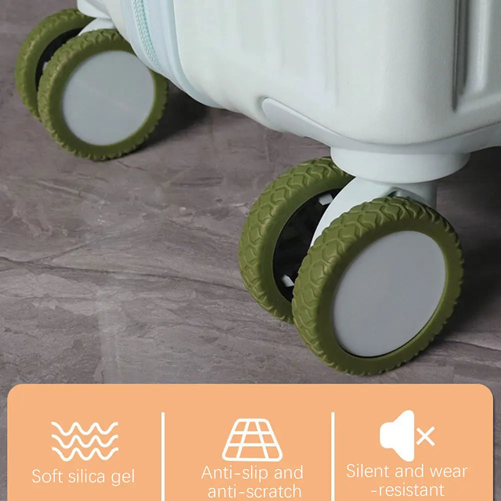 Luggage Wheels Protector Suitcase Small Parts Wear Resistant Silicone Protection Cover For Most Spinners Wheels