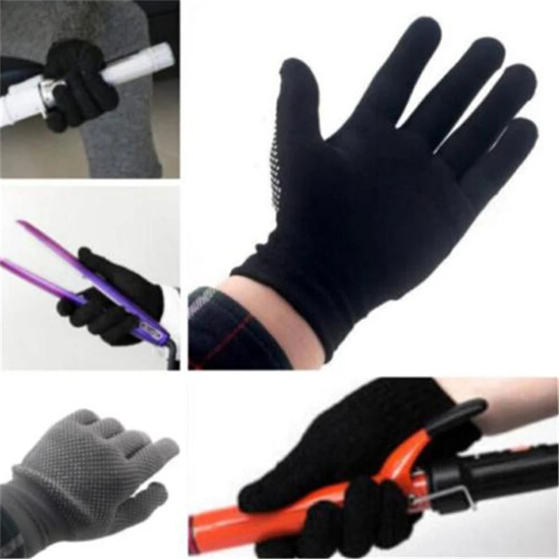 1/2 Pair Hair Straightener Perm Curling Hairdressing Heat Resistant Finger Glove Hair Care Styling Tools Thermal Styling Gloves