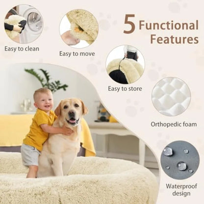 Human Dog Bed 71''x45''x12'' Size Fits Adult and Pet Washable Giant People Bed 10 CM Thick Memory Foam Large Oversize Pet Bed w
