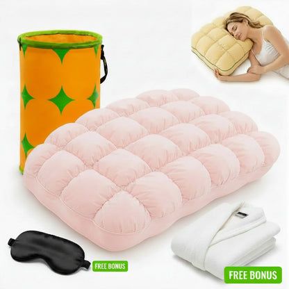 Marshmallow-Soft Pillow for Adults, Soft Cloud-Like Fluffy Pillow for Sleeping, Bedroom, Side and Back Sleepers (FREE Robe and Eye Mask)