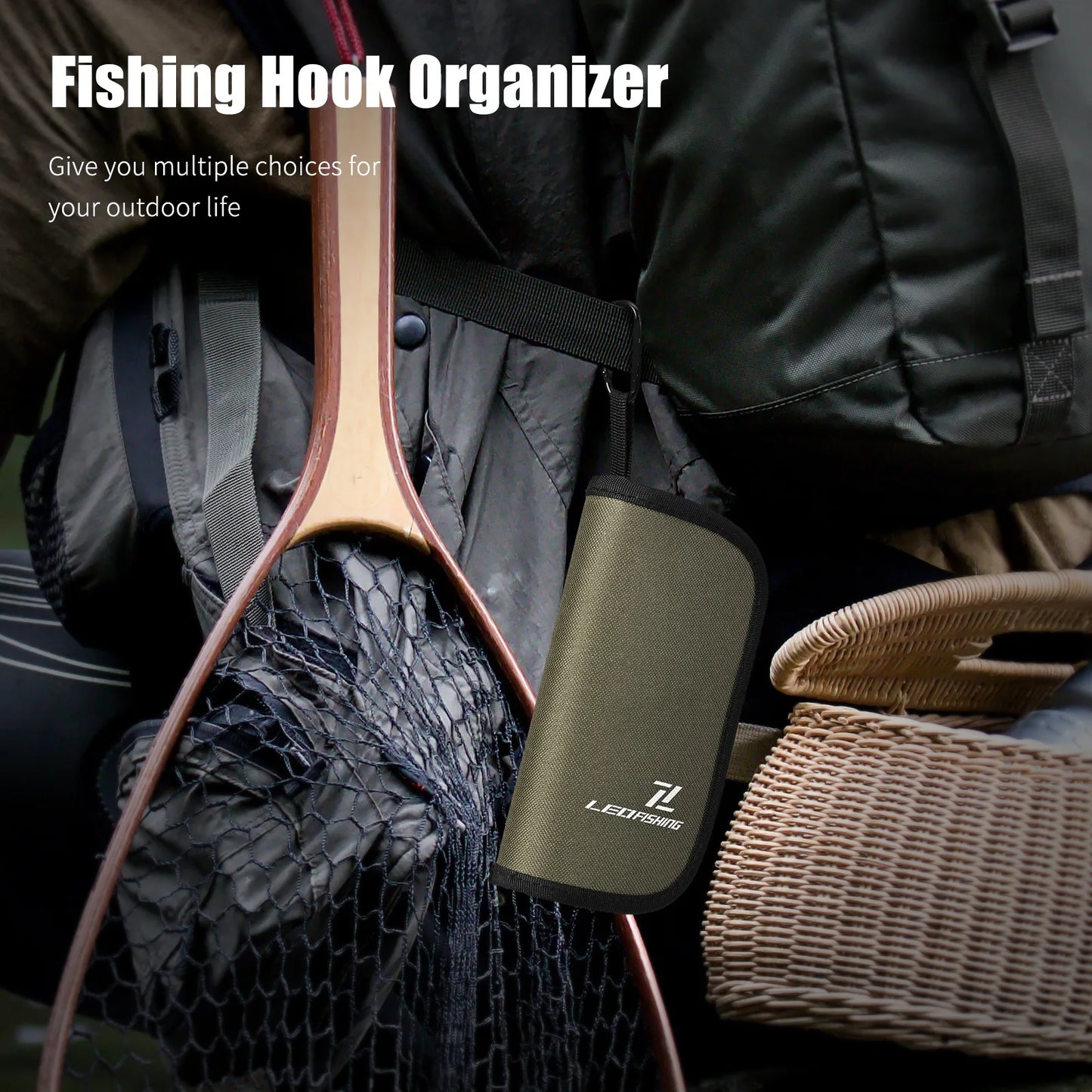 Spoon Spinner Fly Fishing Lures Bag Baits Storage Carrying Case Lure Storage Wallet With Zipper Nylon Green Cloth Tackle Bag