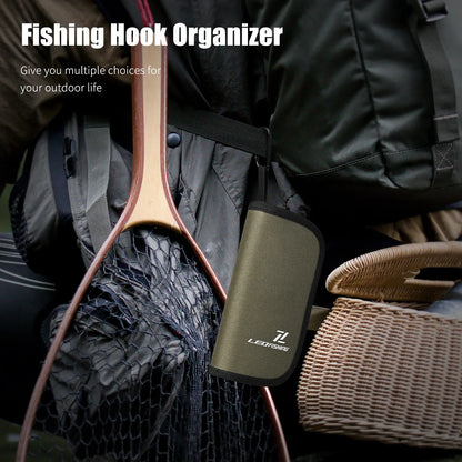 Spoon Spinner Fly Fishing Lures Bag Baits Storage Carrying Case Lure Storage Wallet With Zipper Nylon Green Cloth Tackle Bag