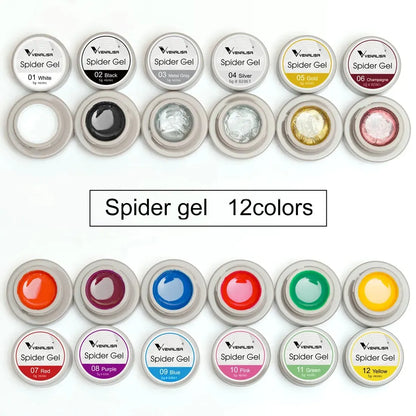 Venalisa 8ml UV LED Nail Art Gel Professional Nail Paint Polish Lacquer Emboss Liner Spider Gels for Perfect Manicure