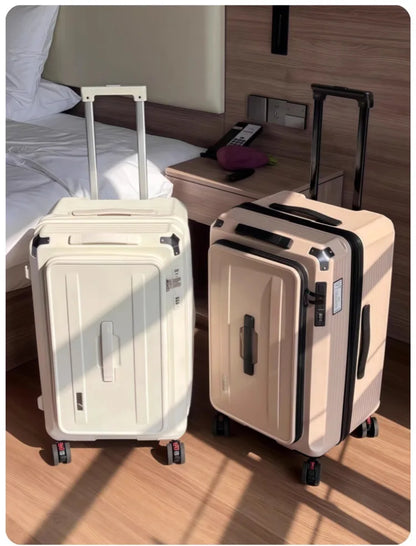 Expandable Luggage, Large-Capacity Thickened Trolley Case, 24-inch Travel Suitcase, Luggage with Combination Lock, Sturdy and Durable