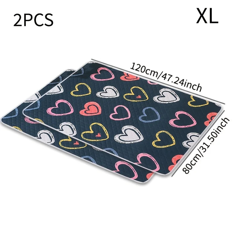 Kemorela 2pcs Dog Bed Dog Training Pads Washable Reusable Odor Resistant Durable Easy to Clean Suitable for all Seasons