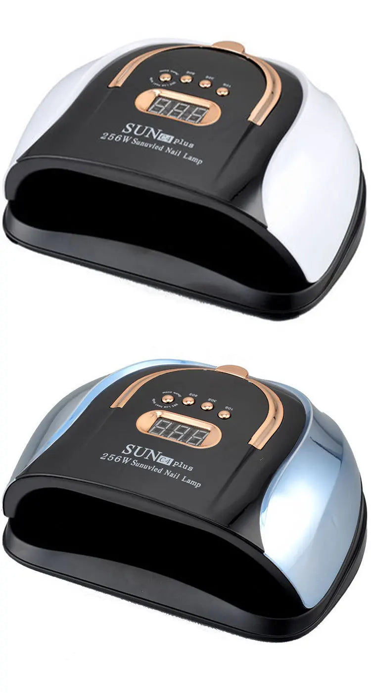 256W UV LED Nail Lamp - Fast Curing Smart Sensor Light, Professional Gel Polish Dryer with Handle for Home Salon Use