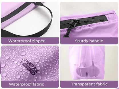 Travel Luggage Organizer Pouch Waterproof Zipper Packing Sacks Translucent Clothes Sorting Bag Suitcase Insert Accessories