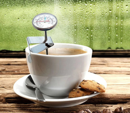 Milk Frothing Thermometer Stainless Steel Temperature Monitor 0℃~100℃/40℉~220℉ for Coffee Milk Froth Chocolate Cappuccino Food