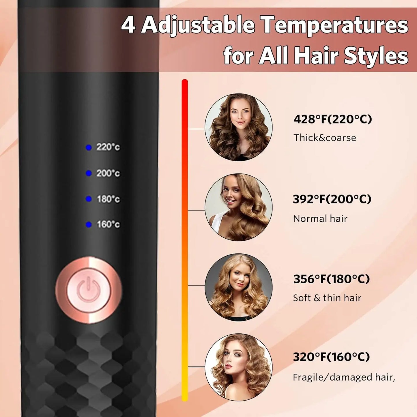 Auto Rotating Hair Curler Air Curler Spin Curl Ceramic Curling Iron Automatic Curling Wand Electric Hair Waver Iron Styler