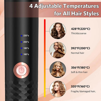 Auto Rotating Hair Curler Air Curler Spin Curl Ceramic Curling Iron Automatic Curling Wand Electric Hair Waver Iron Styler