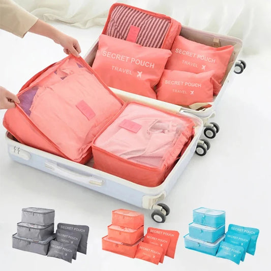 6pcs Travel Luggage Storage Bags, Versatile Lightweight Storage Pouch, Dustproof Duffle Bag