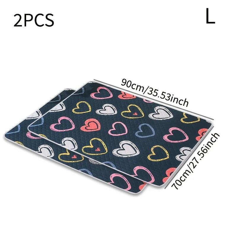 Kemorela 2pcs Dog Bed Dog Training Pads Washable Reusable Odor Resistant Durable Easy to Clean Suitable for all Seasons