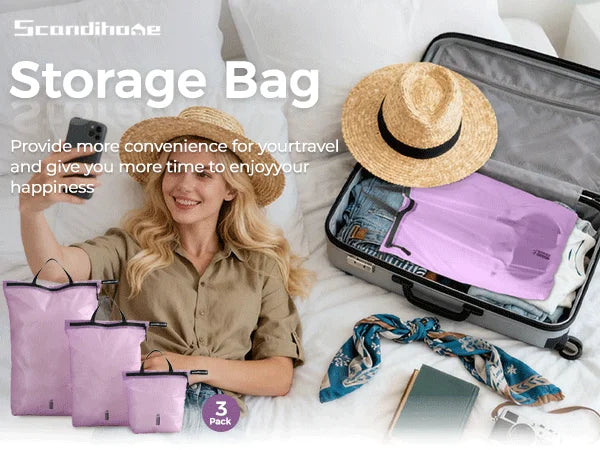Travel Luggage Organizer Pouch Waterproof Zipper Packing Sacks Translucent Clothes Sorting Bag Suitcase Insert Accessories