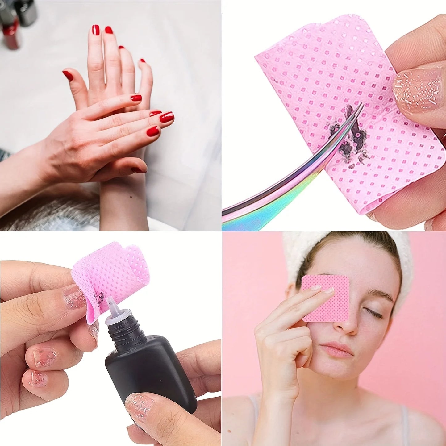 20/100/200/400/600pcs Lint-Free Nail Wipes Gel Cleansing Tissues Aluminum-Free Nail Polish Remover Pads for NaiArt Beauty Cleaning Care Tool