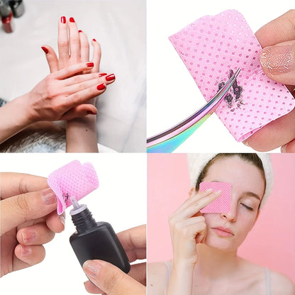 20/100/200/400/600pcs Lint-Free Nail Wipes Gel Cleansing Tissues Aluminum-Free Nail Polish Remover Pads for NaiArt Beauty Cleaning Care Tool