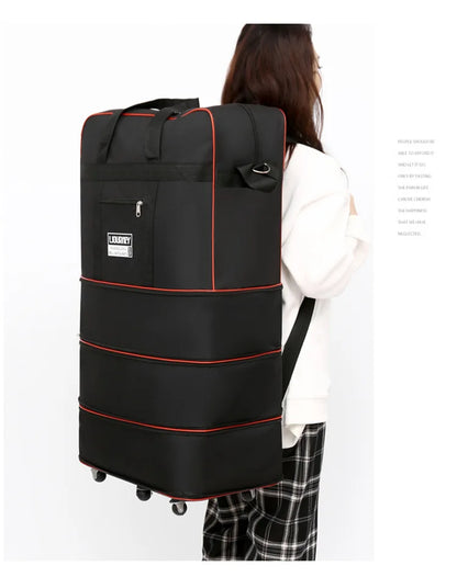 Folding Travel Bag Suitcase Spinner Wheel Abroad 158 Air Consignment Large Capacity Telescopic Duffle Bag