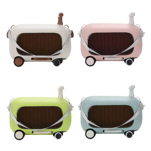 Kids Luggage Kids Ride-On Luggage 90 Degree Folding Pedal Large Capacity Multi-Functional Toddler Rideable Suitcase for Travel