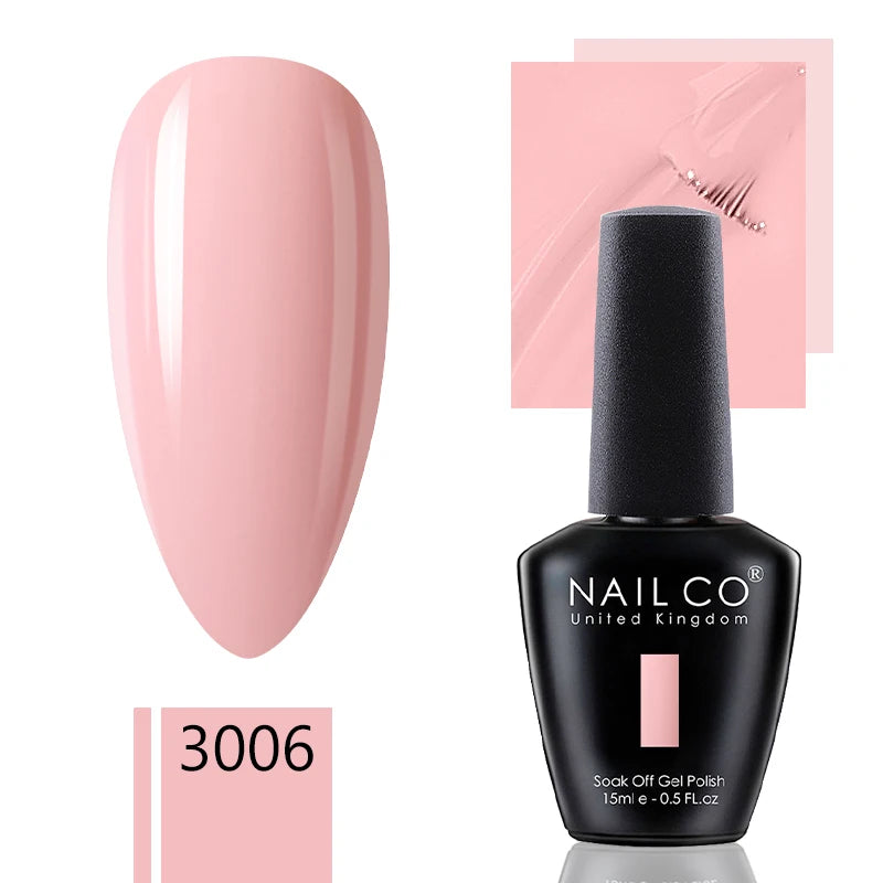 NAILCO 15ml Gel Nail Polish Nude Pink Gellak Color Series Gel Lacquer Set For Nails Glitter UV Nail Art LED Flower Gel Varnishes
