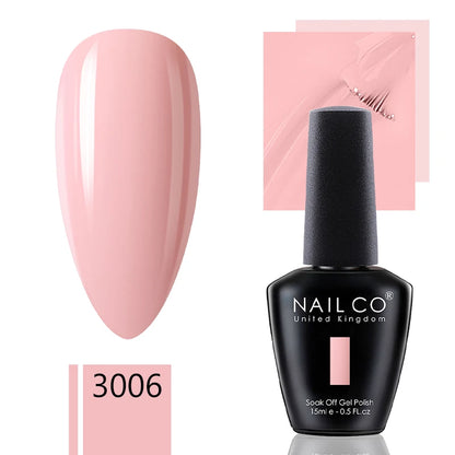 NAILCO 15ml Gel Nail Polish Nude Pink Gellak Color Series Gel Lacquer Set For Nails Glitter UV Nail Art LED Flower Gel Varnishes