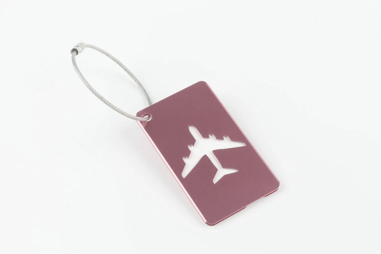 Aluminium Alloy Aircraft Luggage Tag with Name Travel Luggage Tag ID Card Anti-lost Solid Color Travel Accessories