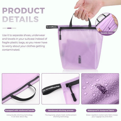 Travel Luggage Organizer Pouch Waterproof Zipper Packing Sacks Translucent Clothes Sorting Bag Suitcase Insert Accessories