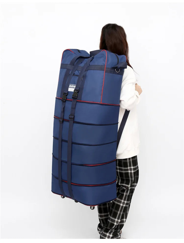 Folding Travel Bag Suitcase Spinner Wheel Abroad 158 Air Consignment Large Capacity Telescopic Duffle Bag