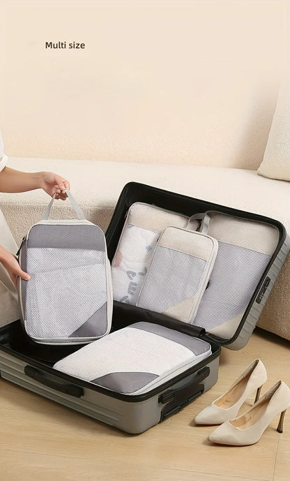 3 Piece Travel Compression Packing Cube, Travel Bag Luggage Organizer Travel Essentials Carry-On Luggage Compression Cube