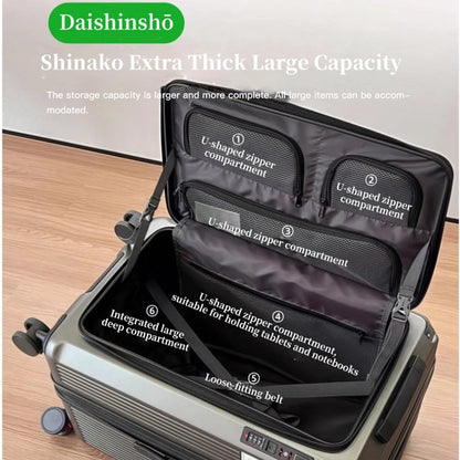 Expandable Luggage, Large-Capacity Thickened Trolley Case, 24-inch Travel Suitcase, Luggage with Combination Lock, Sturdy and Durable