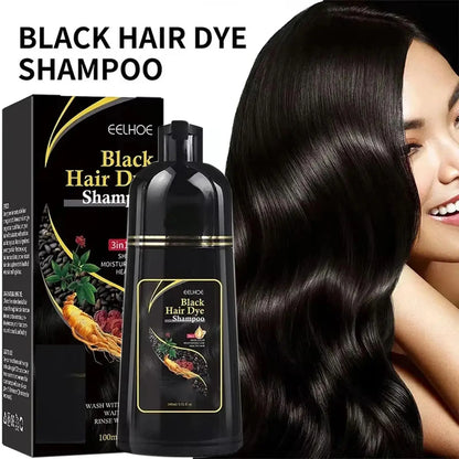 100ml Natural Herbal Hair Dye Shampoo 3 in 1 Change Hair Color Gray Hair to Dark Brown Black Deep Nourishing Fashion Hairs Care